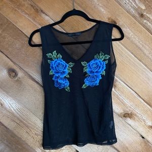 Black See Though Tank Top